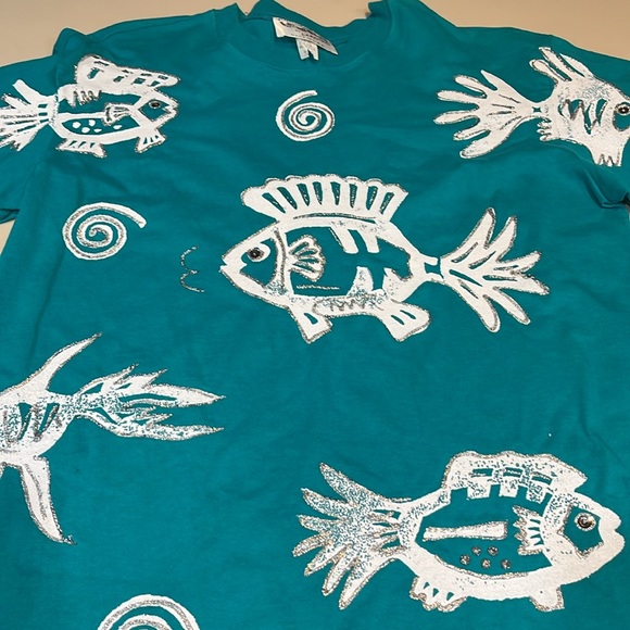LA Express fish decor T-shirt - Picture 2 of 5
